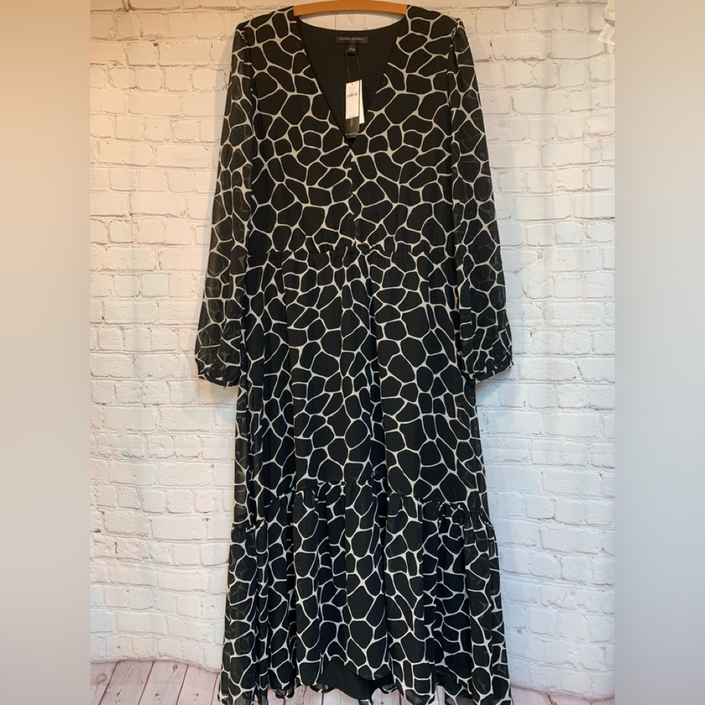Banana Republic Black and White Patterned Dress